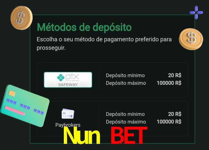 O cassino Nun Bet oferece uma grande variedade de métodos de pagamento